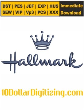 Hallmark-Logo-Embroidery-Design,-Hallmark-Brand-Embroidery-Pattern,-Hallmark-Logo-and-Symbol-Embroidery-Files-Instant-Download