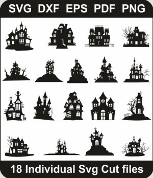 Halloween-Haunted-House-Svg-Bundle,-Haunted-House-Png-Pack,-Happy-Halloween-Svg-Cut-File-For-Cricut-Silhouette-Printable-Files
