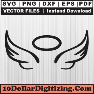 Halo-Angel-Wings-Svg,-Religion-Png-Vector,-Wings-and-Halo-Svg-Cut-File-For-Cricut-Silhouette-Printable-Files
