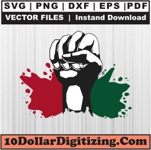 Juneteenth-Hand-Sign-Svg,-Juneteenth-Fist-Png-Vector,-Juneteenth-Freedom-Day-Svg-Cut-File-For-Cricut-Silhouette-Printable-Files