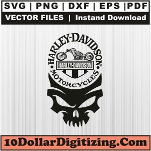 Harley-Davidson-Skull-Png-Download,-Motorcycle-Vector,-Harley-Bike-Svg-Cut-File-For-Cricut-Silhouette-Printable-Files
