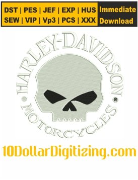 Harley-Davidson-Skull-Logo-Large-Embroidery-Design,-Motorcycle-Logo-Embroidery-Pattern,-Harley-Embroidery-Files-Instant-Download
