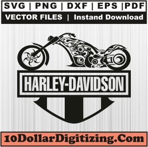 Harley-Motorcycle-Png,-Harley-Davidson-Vector,-Bike-Logo-Svg-Cut-File-For-Cricut-Silhouette-Printable-Files