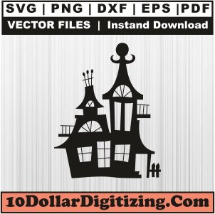 Haunted-House-Png,-Halloween-Vector,-Halloween-Haunted-House-Svg-Cut-File-For-Cricut-Silhouette-Printable-Files