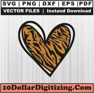 Tiger-Heart-Print-Svg,-Animals-Print-Png-Vector,-Tiger-Print-Svg-Cut-File-For-Cricut-Silhouette-Printable-Files