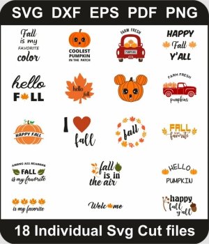 Hello-Fall-Pumpkin-Pack,-Happy-Fall-Png-Bundle,-Hello-Fall-Svg-Cut-File-For-Cricut-Silhouette-Printable-Files