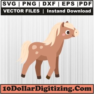Baby-Horse-Svg,-Animal-Png-Vector,-Horse-Svg-Cut-File-For-Cricut-Silhouette-Printable-Files