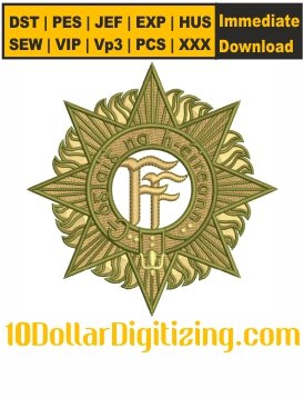 Irish-Defence-Forces-Embroidery-Design,-Irish-Army-Logo-Embroidery-Pattern,-Military-Embroidery-File,-Defence-Forces-Ireland-Embroidery-Files-Instant-Download