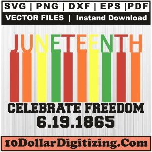 Juneteenth-Celebrate-Freedom-Svg,-Freedom-Day-Png-Vector,-Holiday-Svg-Cut-File-For-Cricut-Silhouette-Printable-Files