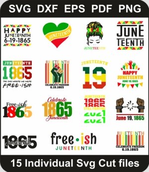 Juneteenth-Day-Svg-Pack,-Juneteenth-Png-Bundle,-Independence-Day-Svg-Cut-File-For-Cricut-Silhouette-Printable-Files