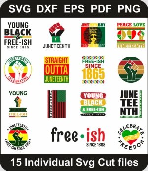 Juneteenth-Svg-Pack,-Juneteenth-1865-Png-Bundle,-Freedom-Day-Svg-Cut-File-For-Cricut-Silhouette-Printable-Files