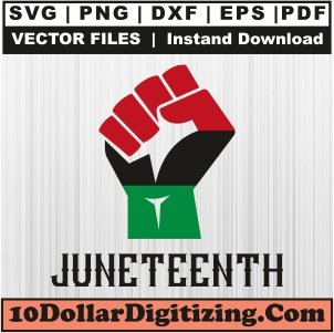 Juneteenth-Power-Svg,-Black-History-Png-Vector,-Juneteenth-Fist-Svg-Cut-File-For-Cricut-Silhouette-Printable-Files