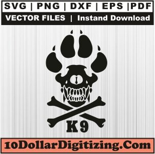 K9-Skull-Svg-Download,-Police-Dog-Png-Vector,-K9-Dog-Svg-Cut-File-For-Cricut-Silhouette-Printable-Files