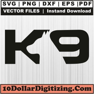 K9-Logo-Vector,-Police-Dog-Png,-Dog-K9-Svg-Cut-File-For-Cricut-Silhouette-Printable-Files