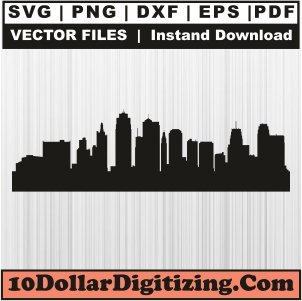 Kansas-City-Skyline-Svg,-Football-Team-Png-Vector,-Sports-Svg-Cut-File-For-Cricut-Silhouette-Printable-Files