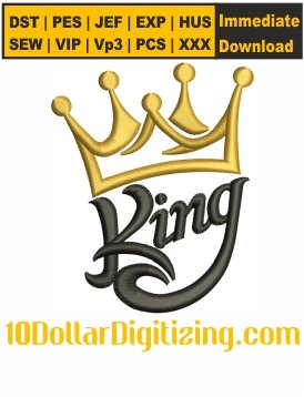 King-Embroidery-Design,-Crown-Embroidery-Pattern,-King-Crown-Embroidery-File,-King-and-Queen-Crown-Embroidery-Files-Instant-Download
