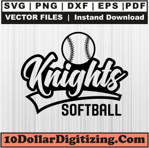 Knights-Softball-Laser-cut-Svg-files,-Knights-Softball-Png-Vector,-Softball-Svg-Cut-File-For-Cricut-Silhouette-Printable-Files