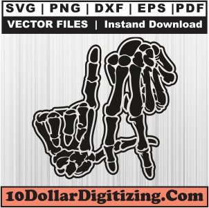 Los-Angeles-Skeleton-Hand-Sign-Svg,-Skeleton-Hand-Png-Vector,-LA-Hand-Sign-Svg-Cut-File-For-Cricut-Silhouette-Printable-Files