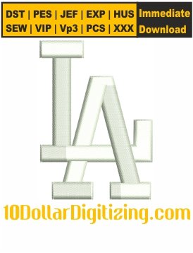 LA-3D-Puff-Embroidery-Design,-LA-Dodgers-Puffy-Foam-Embroidery-File,-Baseball-Team-Embroidery-Files-Instant-Download