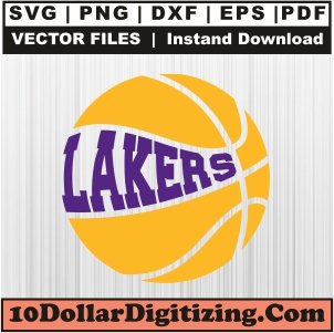 Lakers-Basketball-Vector,-Los-Angeles-Lakers-Png,-NBA-Svg-Cut-File-For-Cricut-Silhouette-Printable-Files