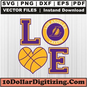 High-Resolution-Lakers-Love-Png,-NBA-Team-Vector,-Basketball-Svg-Cut-File-For-Cricut-Silhouette-Printable-Files