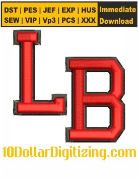 LB-Logo-3D-Puff-Embroidery-Design,-LB-Puffy-Foam-Embroidery-Pattern,-Long-Beach-State-Beach-Logo-Embroidery-Files-Instant-Download