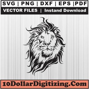 Lion-Face-Svg,-Lion-Head-Png-Vector,-Lion-Animal-Svg-Cut-File-For-Cricut-Silhouette-Printable-Files