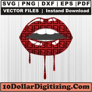 Lip-Drip-Fendi-Pattern-Svg,-Brand-Logo-Png-Vector,-Fendi-Svg-Cut-File-For-Cricut-Silhouette-Printable-Files