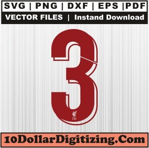 Liverpool-Jersey-Number-3-High-Resolution-Png,-Football-Club-Vector,-Soccer-Svg-Cut-File-For-Cricut-Silhouette-Printable-Files