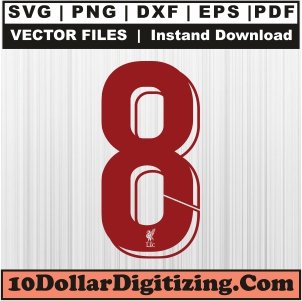 Liverpool-Jersey-Number-8-Png-Transparent,-Football-Club-Png-Vector,-Soccer-Svg-Cut-File-For-Cricut-Silhouette-Printable-Files