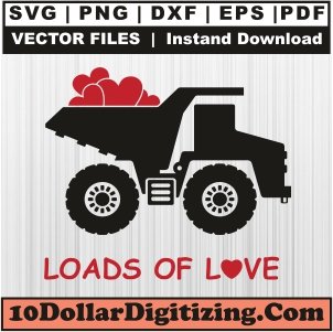 Loads-of-Love-Vehicles-Valentines-Day-Svg,-Loads-of-Love-Png-Vector,-Valentine-Truck-Svg-Cut-File-For-Cricut-Silhouette-Printable-Files