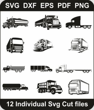 Lorry-Truck-Svg-Pack,-Truck-Png-Bundle,-Semi-Truck-Svg-Svg-Cut-File-For-Cricut-Silhouette-Printable-Files