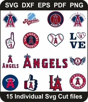 Los-Angeles-Angels-Logo-Svg-Pack,-LA-Angels-Png-Bundle,-Baseball-Team-Svg-Cut-File-For-Cricut-Silhouette-Printable-Files