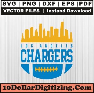 Los-Angeles-Chargers-Skyline-Svg,-Football-Team-Png-Vector,-NFL-Svg-Cut-File-For-Cricut-Silhouette-Printable-Files