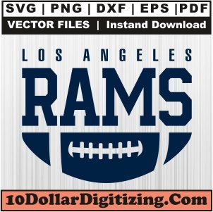 Los-Angeles-Rams-Football-Svg,-NFL-Team-Png-Vector,-Sports-Svg-Cut-File-For-Cricut-Silhouette-Printable-Files