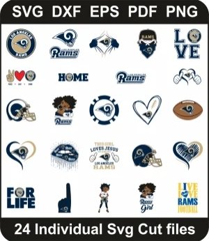 Los-Angeles-Rams-Logo-Svg-Bundle,-Football-Team-Png-Pack,-NFL-Svg-Cut-File-For-Cricut-Silhouette-Printable-Files