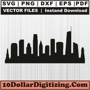 Los-Angeles-Skyline-Svg,-Football-Team-Png-Vector,-Sports-Svg-Cut-File-For-Cricut-Silhouette-Printable-Files