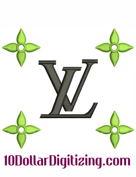 Louis Vuitton Logo Embroidery Design