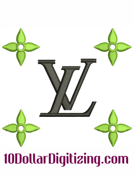 Louis Vuitton logo machine embroidery designs instant downloads