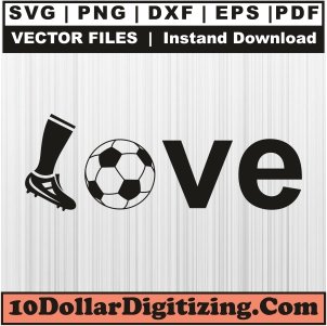 Love-Soccer-Svg,-Football-Png-Vector,-Fooball-Lover-Svg-Cut-File-For-Cricut-Silhouette-Printable-Files