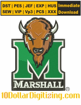 Marshall-Thundering-Herd-Logo-Embroidery-Design