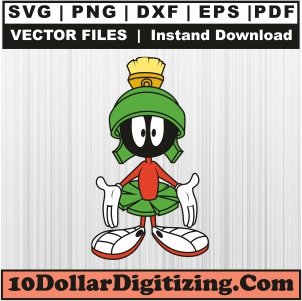 Marvin-The-Martian-Svg,-Marvin-Png-Vector,-Cartoon-Svg-Cut-File-For-Cricut-Silhouette-Printable-Files