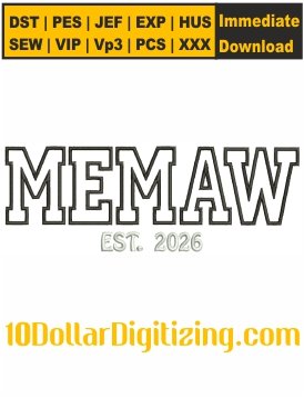 Memaw-Embroidery-Design,-Grandma-Embroidery-File,-Grandmother-Embroidery-Pattern,-Mothers-Day-Embroidery-Files-Instant-Download