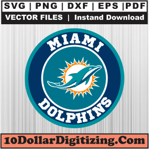 Miami-Dolphins-Circle-Svg,-Miami-Dolphins-Png-Vector,-Football-Svg-Cut-File-For-Cricut-Silhouette-Printable-Files