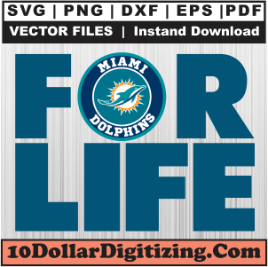 Miami-Dolphins-For-Life-Svg,-Miami-Dolphins-Png-Vector,-Football-Svg-Cut-File-For-Cricut-Silhouette-Printable-Files