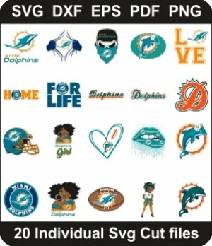 Miami-Dolphins-Logo-Svg-Bundle,-Football-Team-Png-Pack,-NFL-Svg-Cut-File-For-Cricut-Silhouette-Printable-Files