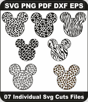 Animal-Print-Mickey-Head-Svg-Pack,-Giraffe-Cow-Leopard-Tiger-Zebra-Cheetah-Print-Mickey-Mouse-Svg-Cut-File-For-Cricut-Silhouette-Printable-Files