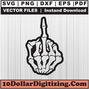 Skeleton-Middle-Finger-Vector,-Skeleton-Hand-Png,-Skull-Finger-Svg-Cut-File-For-Cricut-Silhouette-Printable-Files