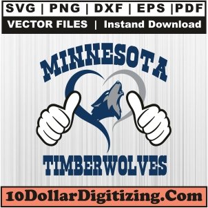 Timberwolves-Heart-Png,-Basketball-Team-Vector,-NBA-Svg-Cut-File-For-Cricut-Silhouette-Printable-Files