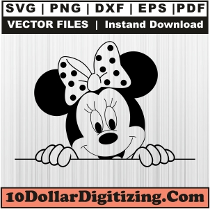 Minnie-Mouse-Black-Cnc-Files,-Minnie-Mouse-Face-Png-Vector,-Disney-Svg-Cut-File-For-Cricut-Silhouette-Printable-Files